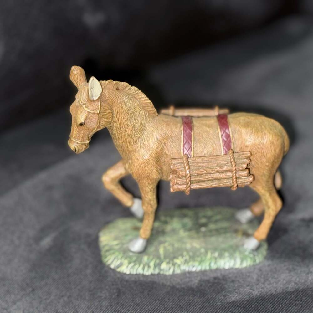 Thomas Kinkade Hawthorne Village Devoted Donkey Nativity Figurine